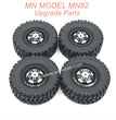 7-MN MODEL MN82 LC79 MN78 RC CAR Upgrade Parts Wheel Complete kit Black