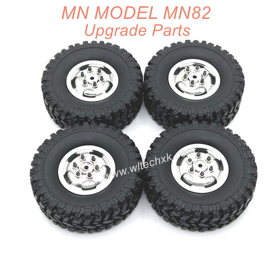 7-MN MODEL MN82 LC79 MN78 RC CAR Upgrade Parts Wheel Complete kit Silver