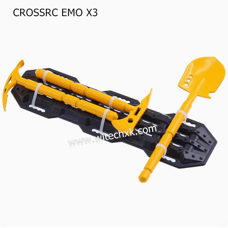 CROSSRC EMO X3 Parts RC Mood Parts Shovel Axe Pickaxe Escape Board TELLOW BLACK