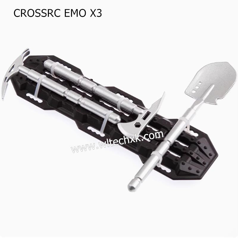 CROSSRC EMO X3 Parts RC Mood Parts Shovel Axe Pickaxe Escape Board BLACK SILVER