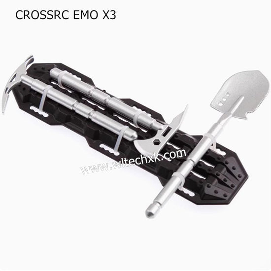 CROSSRC EMO X3 Parts RC Mood Parts Shovel Axe Pickaxe Escape Board BLACK SILVER