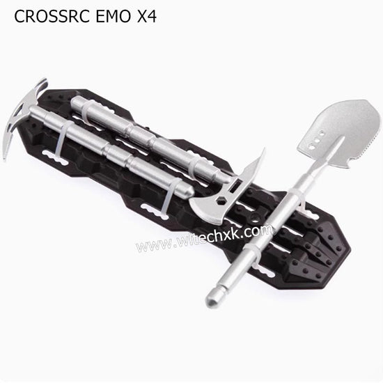 CROSSRC EMO X4 Parts RC Mood Parts Shovel Axe Pickaxe Escape Board SILVER BLACK