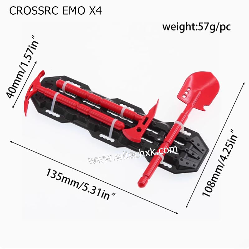 CROSSRC EMO X4 Parts RC Mood Parts Shovel Axe Pickaxe Escape Board RED BLACK