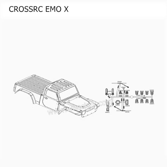 CROSSRC EMO X Parts Transparent Shell CS-97401093