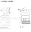 CROSSRC EMO X4 Parts Transparent Shell Assembly CS-97401286-3