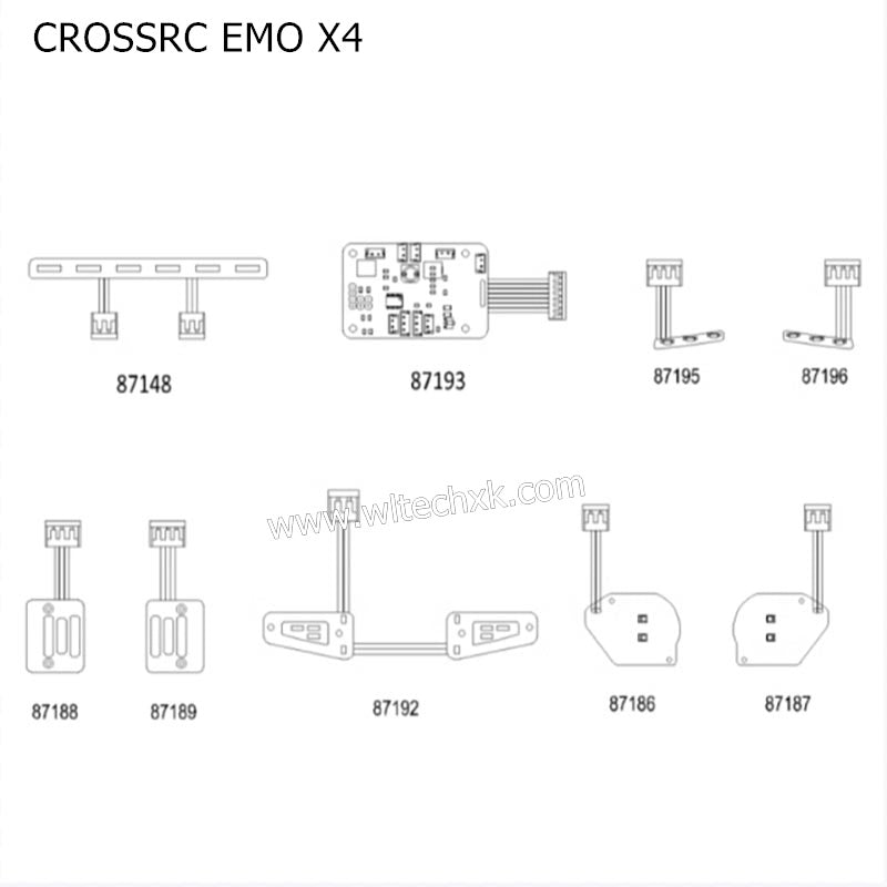CROSSRC EMO X4 Parts Transparent Shell Assembly CS-97401286-4