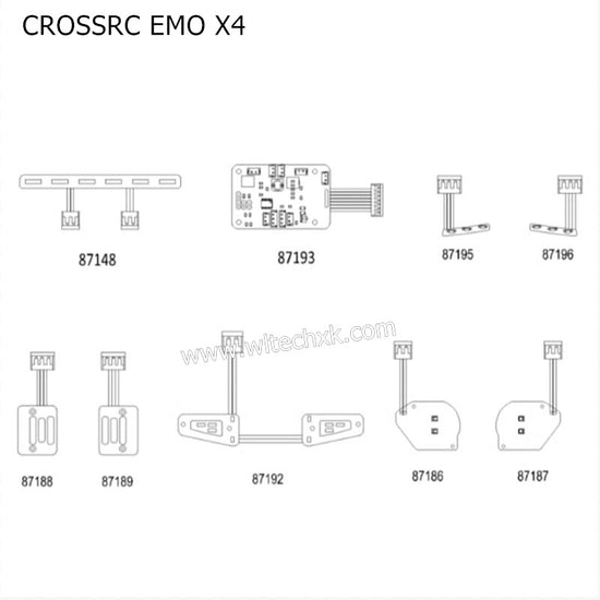 CROSSRC EMO X4 Parts Transparent Shell Assembly CS-97401286-4