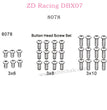ZD Racing DBX07 Parts Button Head Screws 8078