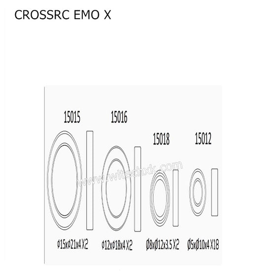 CROSSRC EMO X Parts Axle Bearing Assembly CS-97401088