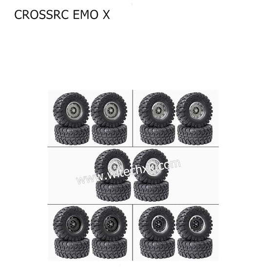CROSSRC EMO X Parts 2.2 inch Black Mud Wheel Boots Tire-4