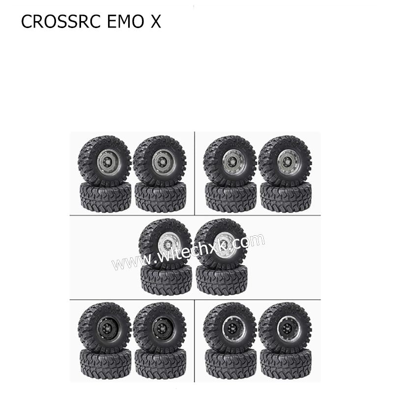 CROSSRC EMO X Parts 2.2 inch Black Mud Wheel Boots Tire-4