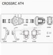 CROSSRC AT4 Parts Strengthened Front and Rear Door Bridge Straight Bridge-1