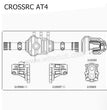 CROSSRC AT4 Parts Strengthened Front and Rear Door Bridge Straight Bridge-2