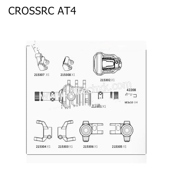 CROSSRC AT4 Parts Strengthened Front and Rear Door Bridge Straight Bridge-3