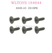 WL-Tech XK 184011 RC Racing Car Parts A949-43 3X10PB Cross Round Head With Medium Tapping Screw
