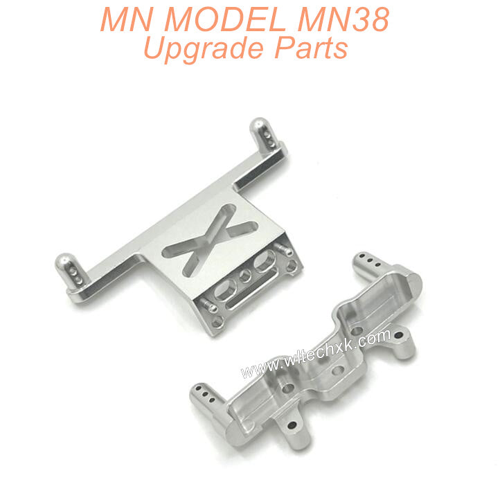 B1-MN-RC MN38 Upgrade PARTS-Front and Rear Support Silver