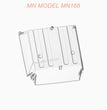 C168-03-01-MN-Model-MN168 RC Car Parts-Car-window-glass-transparent-ABS
