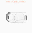 C82-04-03 MN MODEL MN82 RC CAR Parts Right headlight cover