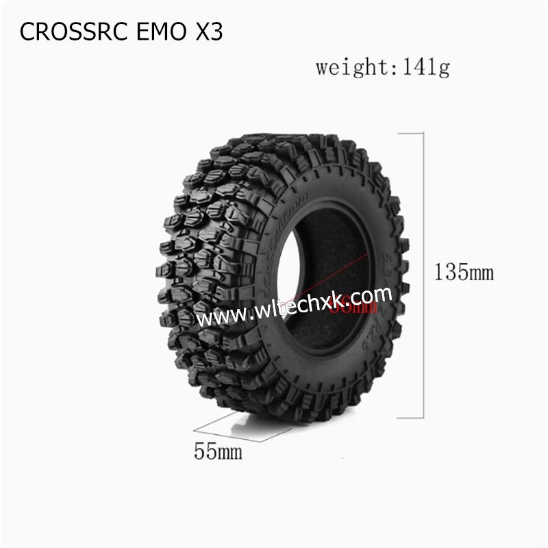 CROSSRC EMO X3 Parts 2.6 inch Climbing Car Tire Skin MK07-3