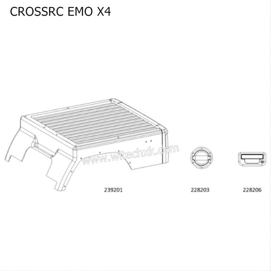 CROSSRC EMO X4 Parts Rear Body (orange) CS-97401283