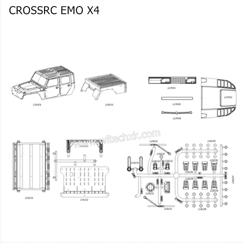 CROSSRC EMO X4 Parts Gun Gray Complete Body Assembly CS-97401289-1