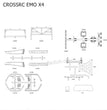 CROSSRC EMO X4 Parts Gun Gray Complete Body Assembly CS-97401289-2