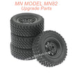 D4U-06 MN MODEL MN82 Upgraded Parts Black High-Grip Tires-1