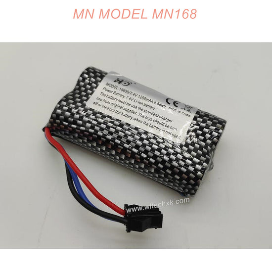 E0-12-MN RC MN168 Parts Battery 18650 7.4V 1200mAh SM3P Plug-2