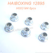 H003-HAIBOXING 12895 RC Car Parts M4 Flange Lock Nut M4 6pcs-5