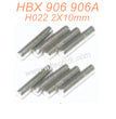 H022 HBX 906 906A RC Car Parts 2X10mm Hexagon Wheel Seat Pin