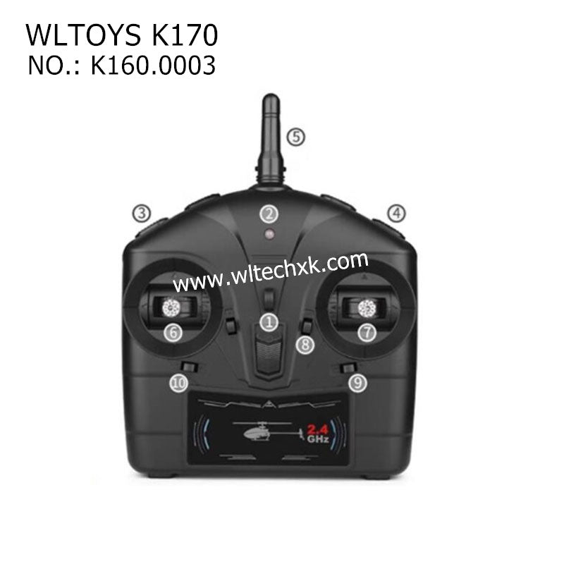 WLTOYS K170 RC Helicopter Parts Remote Control K160.0003 