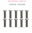 WLTOYS 124019 RC Car L959-58 Round head tapping screw 2.6X10PB