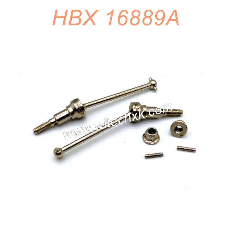 M16105-HAIBOXING 16889A PRO Parts Metal Front Drive Shaft Set  (For Brushless Version Car)