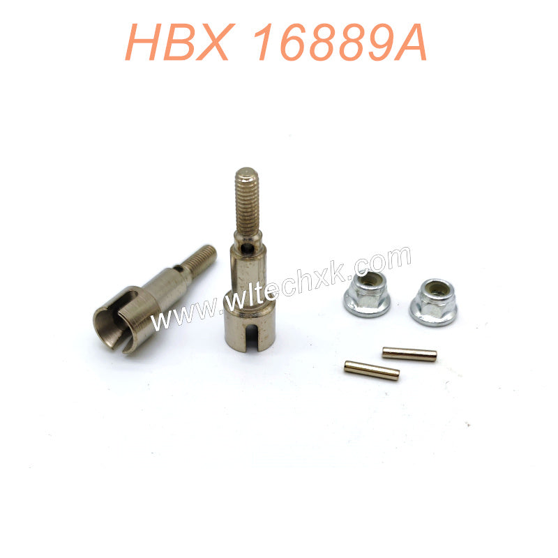 M16107-HAIBOXING 16889A PRO Parts Metal Rear Wheel Shafts+Pins+M4 Lock Nut  (For Brushless Version Car)