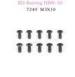ZD RACING DBX10 Parts M3X10 Flat Head Screw Set 7249