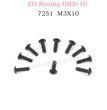 ZD RACING DBX10 Parts M3X10 Pan Self tapping Screw Set 7251