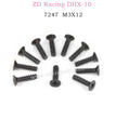 ZD RACING DBX10 Parts M3X12 Flat Head Self tapping Screw Set 7247