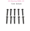 ZD RACING DBX10 Parts M3X20 Flat Head Self tapping Screw Set 7248