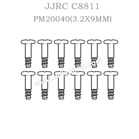 PM20040 JJRC C8811 Spare Parts (3.2X9MM) Round head flat tail screws
