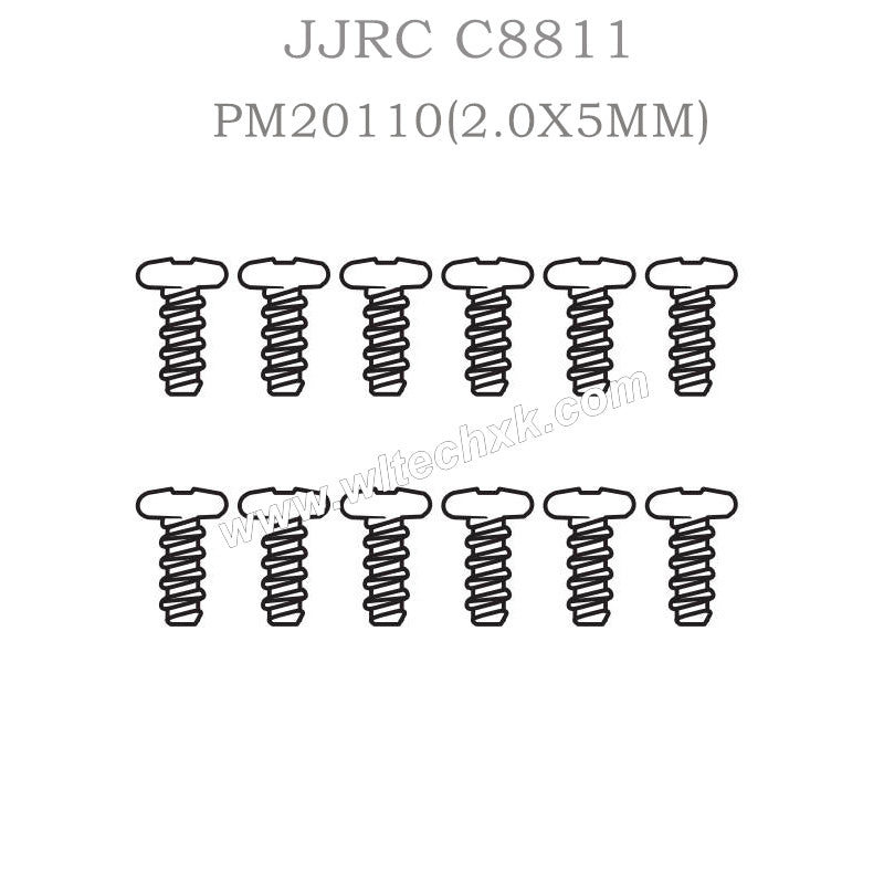 PM20110 JJRC C8811 Spare Parts (2.0X5MM) Round head flat tail screws