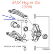 PM20190 MJX Hyper Go 20208 Original Parts Pivot Balls 4.8x5.3mm-1
