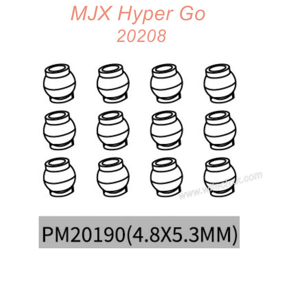 PM20190 MJX Hyper Go 20208 Original Parts Pivot Balls 4.8x5.3mm