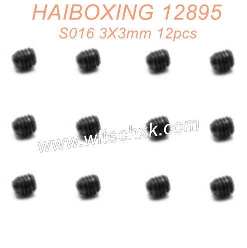 S016 HAIBOXING 12889 Parts Grub Screw 3X3mm 12pcs