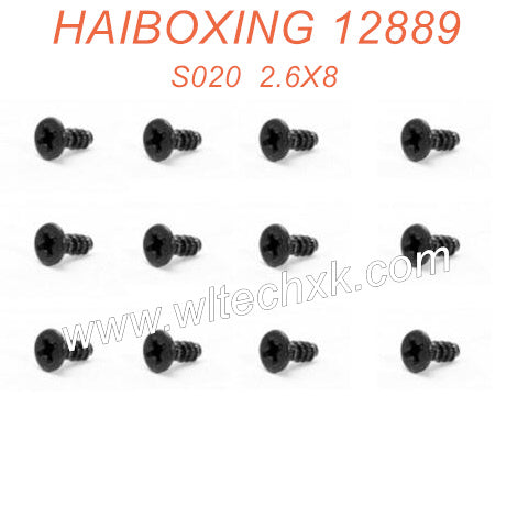 S020-HAIBOXING 12889 Parts Countersunk Self Tapping Screw 2.6X8(1)