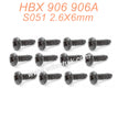 S051 HBX 906 906A RC Car Parts Pan head self-tapping screws PBHO2.6X6mm