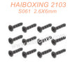 S061-HAIBOXING 2103 Parts Countersunk Self Tapping Screws KBHO2.6X6mm