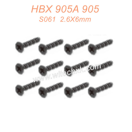 S061 Screw KBHO 2.6X6mm Parts For HAIBOXING 905A 905