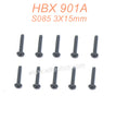 S085 Round Head Self Tapping 3X15mm Parts For HBX 901A