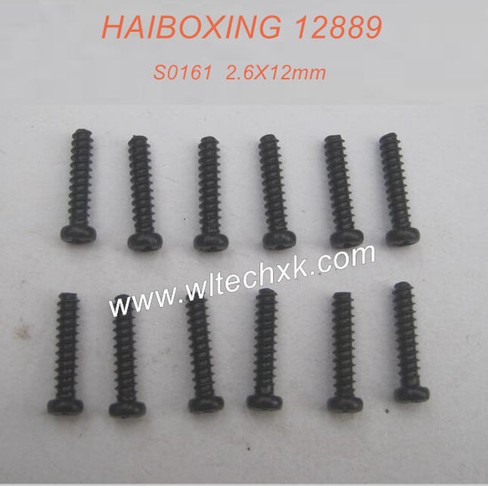 S161-HAIBOXING 12889 Parts Round Head Self Tapping Screws 2.6X12mm-2(1)
