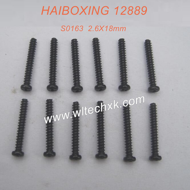 S163-HAIBOXING 12889 Parts Round Head Self Tapping Screws 2.6X18mm-2(1)